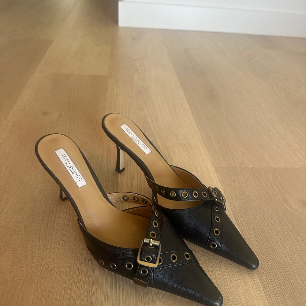 Tony Bianco Savoir Mules in Black